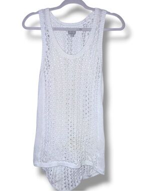 Converse One Star white crochet tank top
